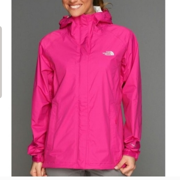 womens pink north face coat